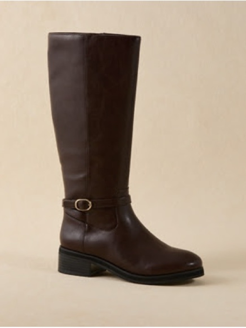 American Eagle Outfitters Dark Brown Leather Tall Riding Boots